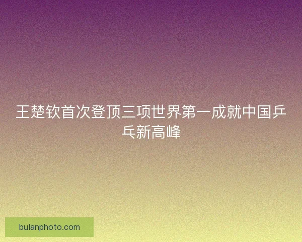 王楚钦首次登顶三项世界第一成就中国乒乓新高峰
